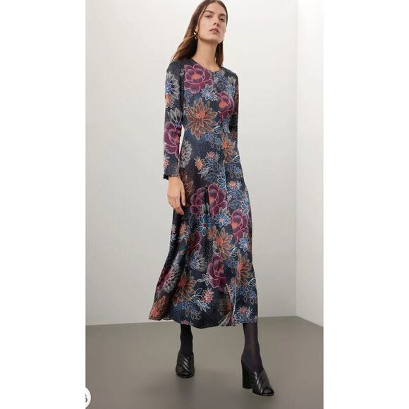FARM Rio Dresses & Skirts - FARM Rio Blue Floral Maxi Dress Size S